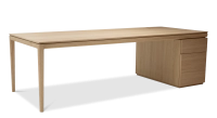 Bureau de direction chêne teinte naturelle plateau bois 250x100 Bureau de direction chêne teinte naturelle plateau bois 250x100
