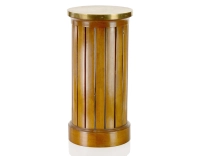 Somno side table cherry-stained wood and brass top Somno side table cherry-stained wood and brass top