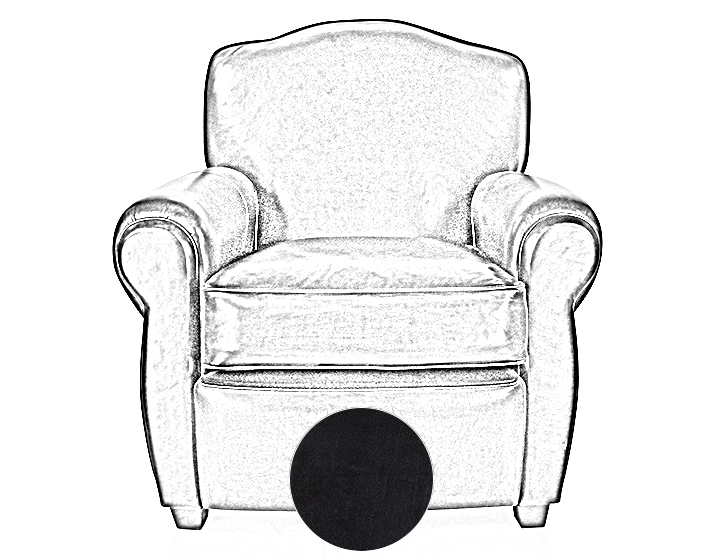 Leather club armchair black Leather club armchair black