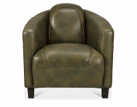 Fauteuil club cuir vert olive