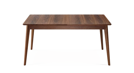 Table salle à manger en noyer teinte naturelle plateau bois 140x90 cm