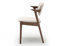 Scandinavian chair walnut wood with fabric seat fusion. Scandinavian chair walnut wood with fabric seat fusion.