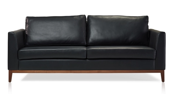 3 seater designer sofa ebony leather