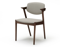 Dark brown stained design chair and natural beige fabric dark brown wood seat natural beige fabric Dark brown stained design chair and natural beige fabric dark brown wood seat natural beige fabric