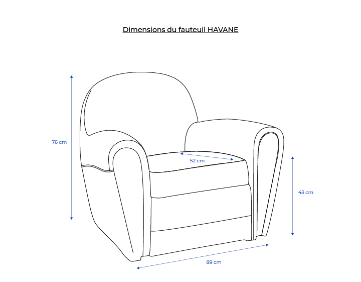 Fauteuil club cuir cognac accoudoirs passepoil