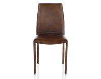 Chaise vintage cuir marron soutenu Chaise vintage cuir marron soutenu