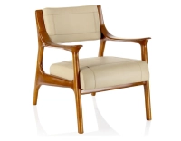 Fauteuil scandinave cuir beige Fauteuil scandinave cuir beige