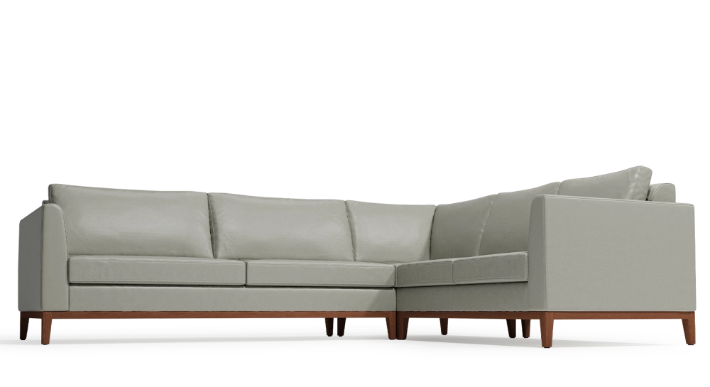 Canapé d'angle 6 places avec angle droit plus long cuir gris perle (2g - a - 3d) Canapé d'angle 6 places avec angle droit plus long cuir gris perle (2g - a - 3d)