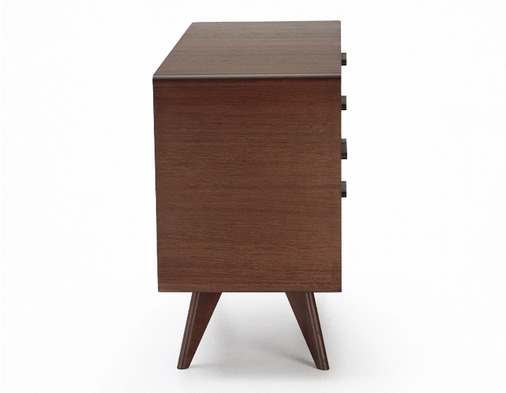 Buffet 2 portes en chêne bois teinte marron foncé Buffet 2 portes en chêne bois teinte marron foncé