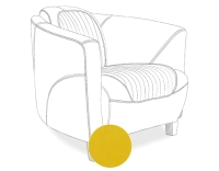 Leather club armchair yellow Leather club armchair yellow