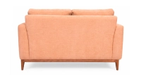 Canapé design 2 places tissu brun sienne