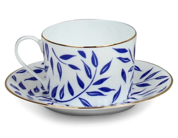 Tasse à thé avec soucoupe en porcelaine lot de 2 Tasse à thé avec soucoupe en porcelaine lot de 2