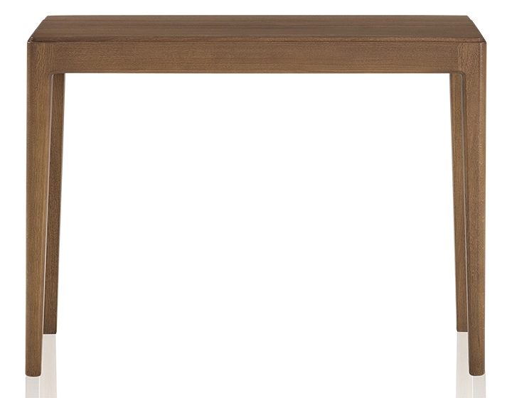 Console extensible en chêne avec 2 allonges teinte noyer 100x50 cm Console extensible en chêne avec 2 allonges teinte noyer 100x50 cm
