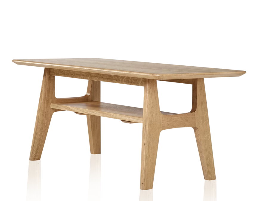 Table basse rectangulaire en chêne teinte naturelle 100x50 cm 100x50 cm