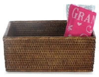 Panier de rangement rectangulaire en rotin brun Panier de rangement rectangulaire en rotin brun