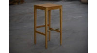 Tabouret de bar design H80 cm bois teinte naturelle assise bois Tabouret de bar design H80 cm bois teinte naturelle assise bois