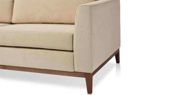 Canapé design 2,5 places tissu crème