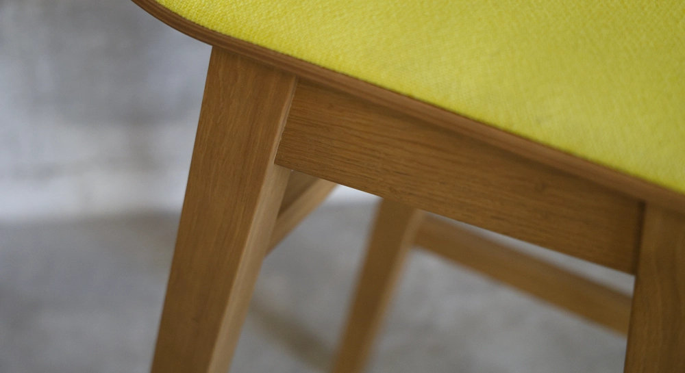 Oak bar stool H80 cm wood stain X seat fabric Y