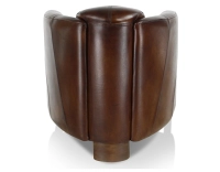 Fauteuil club cuir marron soutenu Fauteuil club cuir marron soutenu