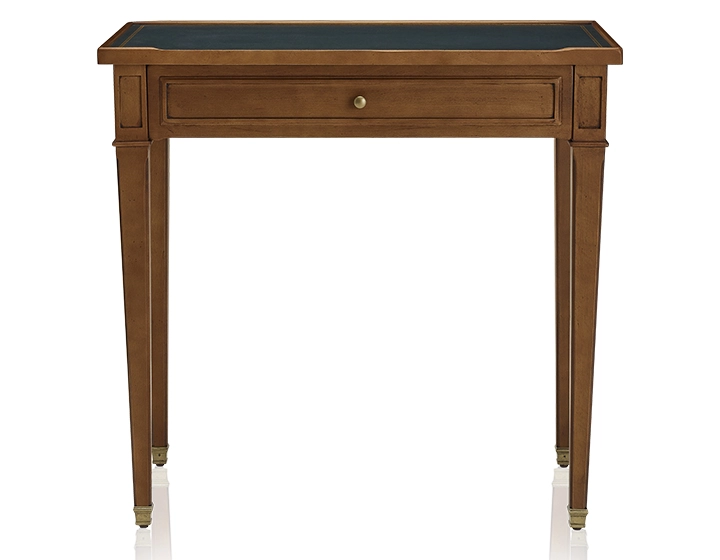 Bureau ancien style directoire plateau cuir vert L80 cm Bureau ancien style directoire plateau cuir vert L80 cm