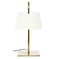 Gold anglepoise table lamp with ivory lampshade Gold anglepoise table lamp with ivory lampshade