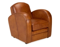 Fauteuil club cuir marron clair Fauteuil club cuir marron clair