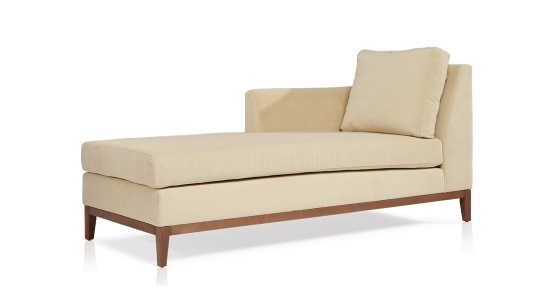 Left hand chaise longue cream fabric