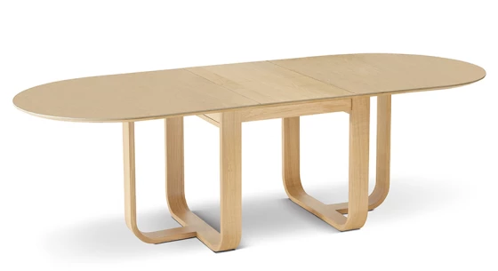 Table extensible en chêne naturel 210x100 cm allonge chêne