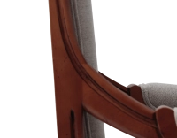 Fauteuil ancien style Louis XVI bois teinte ancienne et tissu beige naturel Fauteuil ancien style Louis XVI bois teinte ancienne et tissu beige naturel