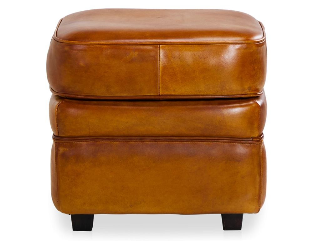 Pouf cuir cognac Pouf cuir cognac