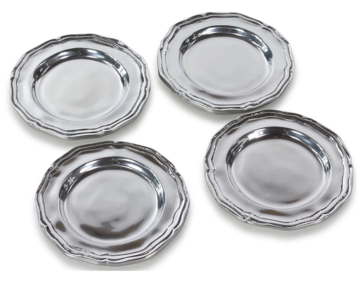 Dessous de verre anglais en fonte aluminium, la paire Dessous de verre anglais en fonte aluminium, la paire