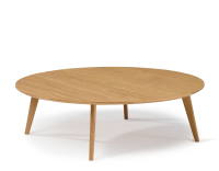 Table basse ronde en chêne plateau bois F1 teinte naturelle 100x100x30 cm Table basse ronde en chêne plateau bois F1 teinte naturelle 100x100x30 cm
