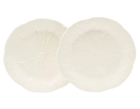 Assiettes à dessert 19cm faïence ivoire lot de 2