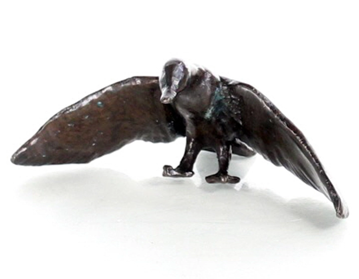 Bronze animalier canard en amerrissage Bronze animalier canard en amerrissage