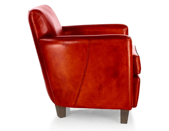 Leather club armchair red Leather club armchair red