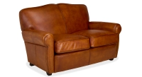 Canapé club cuir 2 places marron clair Canapé club cuir 2 places marron clair