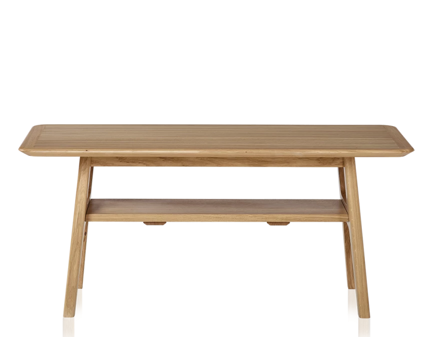 Table basse rectangulaire en chêne teinte naturelle 100x50 cm 100x50 cm
