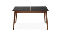 Table salle à manger en noyer et céramique 8 personnes avec bois teinte naturelle et plateau céramique effet ardoise 180x100 cm Table salle à manger en noyer et céramique 8 personnes avec bois teinte naturelle et plateau céramique effet ardoise 180x100 cm