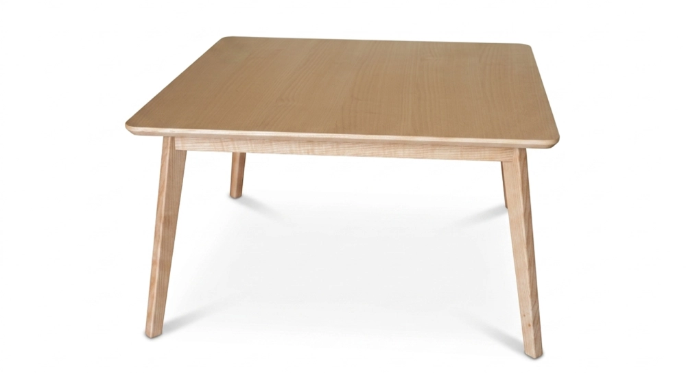 Extensible table for 6 to 10 people in oak and ceramic with wood extensions with natural wood finish and ossido ceramic top. 160x100 cm