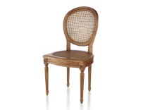 Chaise ancienne style Louis XVI bois teinte ancienne assise et dossier cannés Chaise ancienne style Louis XVI bois teinte ancienne assise et dossier cannés