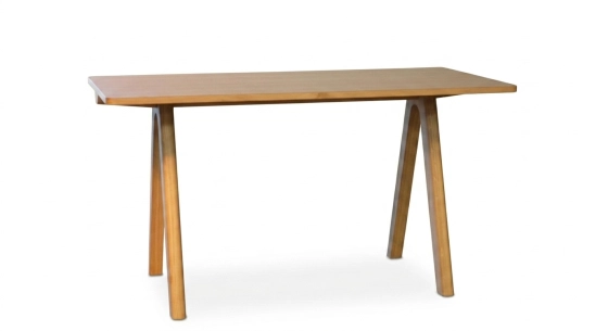 Bureau design en chêne teinte naturelle L140 cm