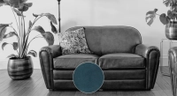 2 seater leather club sofa blue piped armrests 2 seater leather club sofa blue piped armrests