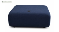 Pouf en tissu bleu nuit