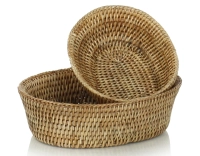 Corbeille a pain ovale en rotin naturel petit modèle Corbeille a pain ovale en rotin naturel petit modèle