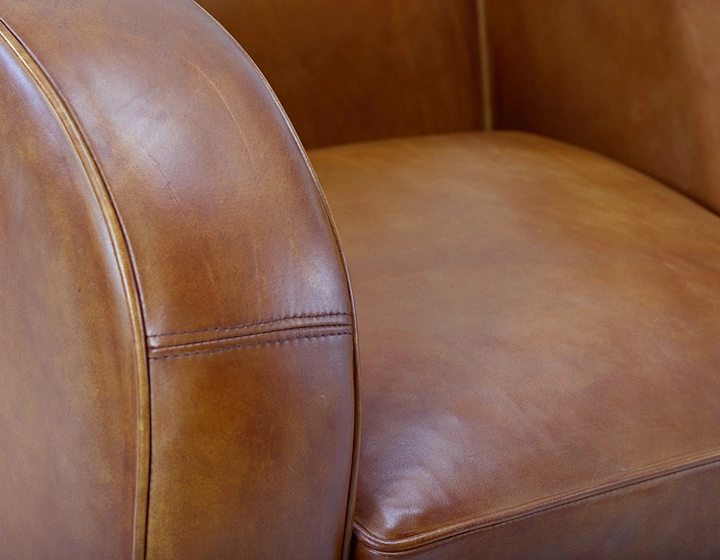 Fauteuil club cuir cognac Fauteuil club cuir cognac