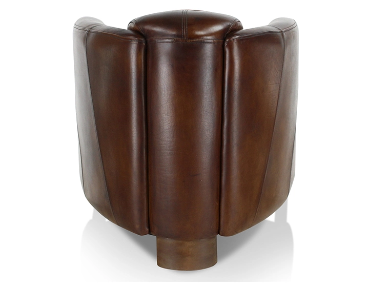Fauteuil club cuir marron soutenu Fauteuil club cuir marron soutenu