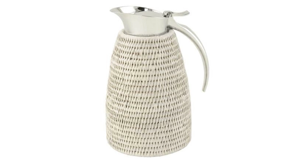 Thermos en rotin blanc 0,6 litre