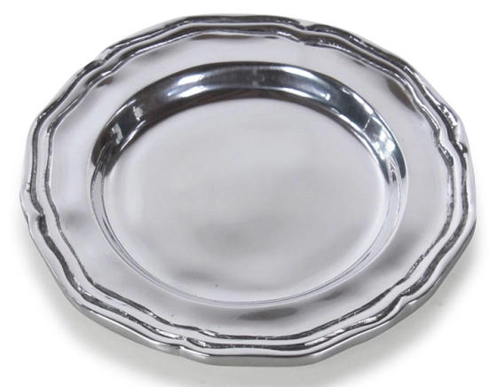 English aluminium cast iron coasters, pair