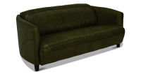 Canapé club cuir 3 places vert olive Canapé club cuir 3 places vert olive