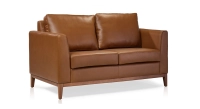 Canapé design 2 places cuir noisette Canapé design 2 places cuir noisette